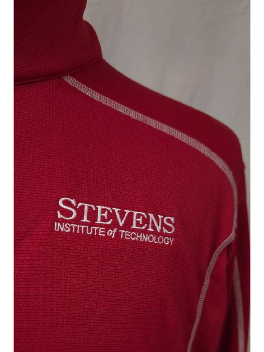 Columbia Golf Shotgun Omni Wick Mens LG Red LS 1/4 Zip Stevens Institute Shirt - Picture 5 of 15